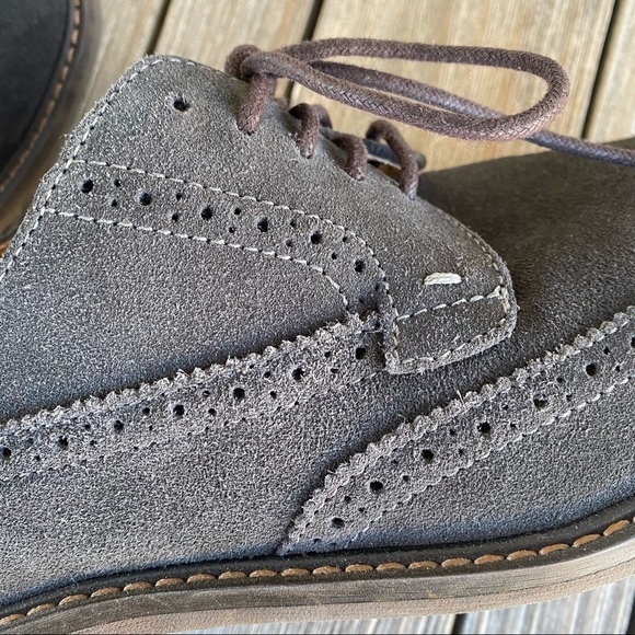 Vionic Bowery Bruno Suede Leather Oxford Shoe Men’s Size 10.5 Charcoal Gray GUC - Picture 10 of 12